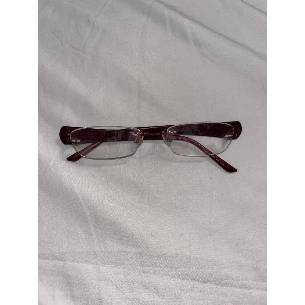 Charmant Eyeglasses CH10926 Red Black Rimless Titanium Frame 50-19-135 Japan